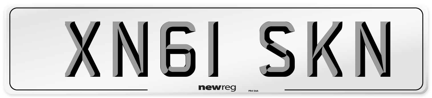 XN61 SKN Number Plate from New Reg